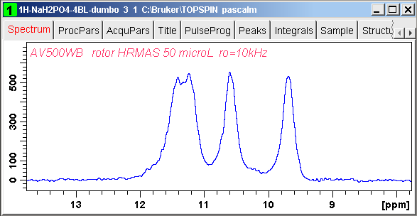 1H DUMBO spectrum of NaH2PO4
