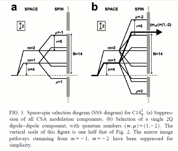 space-spin selection diagram for C14_4_5 pulse sequence